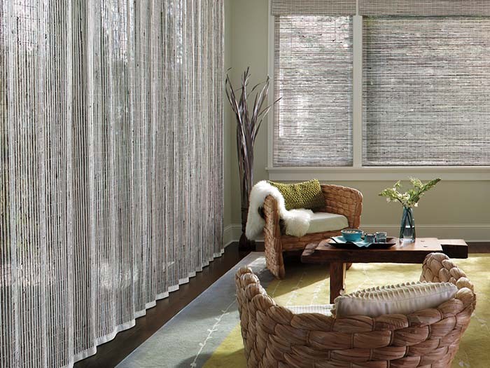 Provenance® Woven Wood Shades Fabric: Calliope Color: Pebble White